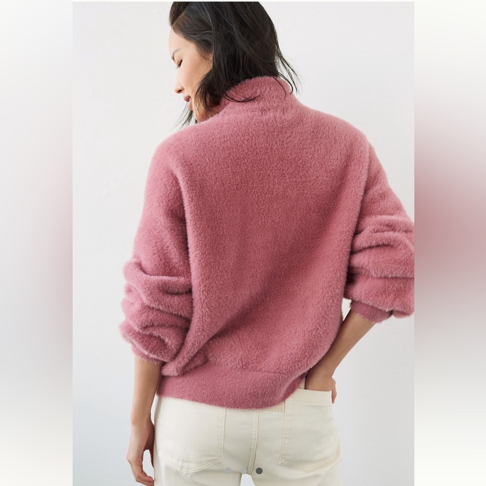 Anthropologie Mauve Eyelash Jacket - Picture 3 of 9